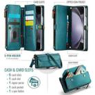 For Samsung Galaxy Z Fold5 CaseMe C36 Card Slots Zipper Wallet RFID Anti-theft Leather Phone Case(Blue-green) - 3