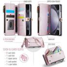 For Samsung Galaxy Z Fold5 CaseMe C36 Card Slots Zipper Wallet RFID Anti-theft Leather Phone Case(Pink) - 3