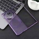 For vivo X Fold3 6D Plated Carbon Fiber Clear Magsafe PC Phone Case(Aurora Purple) - 2