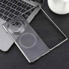 For vivo X Fold3 6D Plated Carbon Fiber Clear Magsafe PC Phone Case(Titanium Grey) - 2