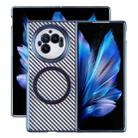 For vivo X Fold3 6D Plated Carbon Fiber Clear Magsafe PC Phone Case(Dream Blue) - 1