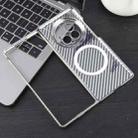 For vivo X Fold3 Pro 6D Plated Carbon Fiber Clear Magsafe PC Phone Case(Starlight Silver) - 3