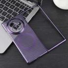 For vivo X Fold3 Pro 6D Plated Carbon Fiber Clear Magsafe PC Phone Case(Aurora Purple) - 2