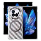 For vivo X Fold3 Pro 6D Plated Carbon Fiber Clear Magsafe PC Phone Case(Titanium Grey) - 1