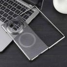 For vivo X Fold3 Pro 6D Plated Carbon Fiber Clear Magsafe PC Phone Case(Titanium Grey) - 2