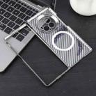 For vivo X Fold3 Pro 6D Plated Carbon Fiber Clear Magsafe PC Phone Case(Titanium Grey) - 3