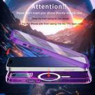 For iPhone 15 Pro Max Colorful MagSafe Magnetic PC Hybrid TPU Phone Case(Dark Purple) - 3