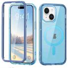 For iPhone 15 Plus Colorful MagSafe Magnetic PC Hybrid TPU Phone Case(Blue) - 1