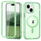 For iPhone 15 Plus Colorful MagSafe Magnetic PC Hybrid TPU Phone Case(Green) - 1