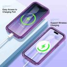 For iPhone 15 Colorful MagSafe Magnetic PC Hybrid TPU Phone Case(Dark Purple) - 2