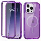 For iPhone 14 Pro Max Colorful MagSafe Magnetic PC + TPU Phone Case(Dark Purple) - 1