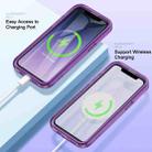 For iPhone 14 Colorful MagSafe Magnetic PC Hybrid TPU Phone Case(Dark Purple) - 2