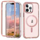 For iPhone 13 Pro Max Colorful MagSafe Magnetic PC Hybrid TPU Phone Case(Pink) - 1