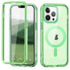 For iPhone 13 Pro Colorful MagSafe Magnetic PC Hybrid TPU Phone Case(Green) - 1