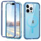 For iPhone 12 Pro Max Colorful MagSafe Magnetic PC Hybrid TPU Phone Case(Blue) - 1