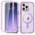 For iPhone 12 Pro Max Colorful MagSafe Magnetic PC Hybrid TPU Phone Case(Light Purple) - 1