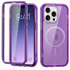 For iPhone 12 Pro Max Colorful MagSafe Magnetic PC Hybrid TPU Phone Case(Dark Purple) - 1