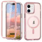 For iPhone 12 Colorful MagSafe Magnetic PC Hybrid TPU Phone Case(Pink) - 1