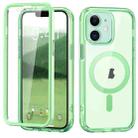 For iPhone 12 Colorful MagSafe Magnetic PC Hybrid TPU Phone Case(Green) - 1