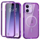 For iPhone 11 Colorful MagSafe Magnetic PC Hybrid TPU Phone Case(Dark Purple) - 1