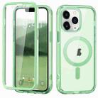 For iPhone 11 Pro Max Colorful MagSafe Magnetic PC + TPU Phone Case(Green) - 1