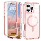 For iPhone 16 Pro Max Colorful MagSafe Magnetic PC Hybrid TPU Phone Case(Pink) - 1