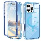 For iPhone 16 Pro Max Colorful MagSafe Magnetic PC Hybrid TPU Phone Case(Blue) - 1