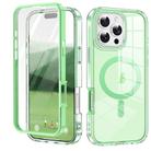 For iPhone 16 Pro Max Colorful MagSafe Magnetic PC Hybrid TPU Phone Case(Green) - 1