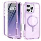 For iPhone 16 Pro Max Colorful MagSafe Magnetic PC Hybrid TPU Phone Case(Light Purple) - 1