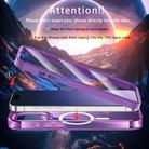 For iPhone 16 Pro Max Colorful MagSafe Magnetic PC Hybrid TPU Phone Case(Dark Purple) - 3