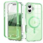 For iPhone 16 Plus Colorful MagSafe Magnetic PC Hybrid TPU Phone Case(Green) - 1