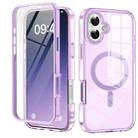 For iPhone 16 Colorful MagSafe Magnetic PC Hybrid TPU Phone Case(Light Purple) - 1