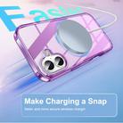 For iPhone 16 Colorful MagSafe Magnetic PC Hybrid TPU Phone Case(Dark Purple) - 2