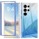 For Samsung Galaxy S24 Ultra 5G IMD Gradient Feather PC + TPU Phone Case(Blue) - 1