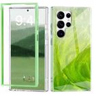 For Samsung Galaxy S24 Ultra 5G IMD Gradient Feather PC + TPU Phone Case(Green) - 1