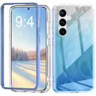 For Samsung Galaxy S24+ 5G IMD Gradient Feather PC + TPU Phone Case(Blue) - 1