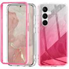 For Samsung Galaxy S24 5G IMD Gradient Feather PC + TPU Phone Case(Rose Red) - 1
