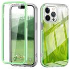 For iPhone 12 Pro Max IMD Gradient Feather PC + TPU Phone Case(Green) - 1