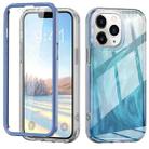 For iPhone 11 Pro Max IMD Gradient Feather PC Hybrid TPU Phone Case(Blue) - 1