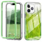 For iPhone 11 Pro Max IMD Gradient Feather PC + TPU Phone Case(Green) - 1
