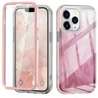 For iPhone 11 Pro Max IMD Gradient Feather PC Hybrid TPU Phone Case(Light Pink) - 1