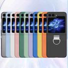 For Samsung Galaxy Z Flip6 Skin Feel PC Phone Case with Ring(Transparent) - 2