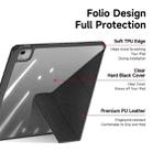 For iPad Air 13 2024 DUX DUCIS Magi Series Smart Leather Tablet Case(Black) - 3