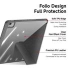 For iPad Air 13 2024 DUX DUCIS Magi Series Smart Leather Tablet Case(Grey) - 3