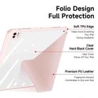 For iPad Pro 13 2024 DUX DUCIS Magi Series Smart Leather Tablet Case(Pink) - 3