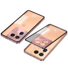 For Motorola Moto X50 Ultra Snap Buckle Metal Frame Frosted Phone Case(Pink) - 1