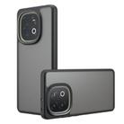 For vivo iQOO Z10 Turbo / Z10 Turbo Pro Armor Big Pore PC Hybrid TPU Phone Case(Frosted Black) - 1