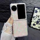 For OPPO Find N3 Flip Pearlescent Shell Texture Phone Case(Pink Green) - 2