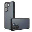 For vivo iQOO Neo9s Pro / Neo9 Armor Precise Hole PC Hybrid TPU Phone Case(Frosted Black) - 1