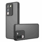 For vivo V29e 5G Armor Precise Hole PC Hybrid TPU Phone Case(Frosted Black) - 1